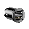Baseus Grain nabíjačka do auta 2x USB 5V 3,1A (čierna)