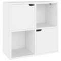 vidaXL Knižnica biela 60x27,5x59,5 cm drevotrieska
