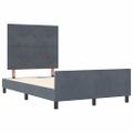 vidaXL Posteľ s pružinovým rámom Tmavo šedá 120 x 200 cm Zamat