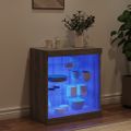 vidaXL Komoda s LED svetlami sivá sonoma 60,5x37x67 cm
