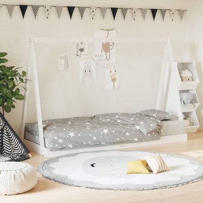 vidaXL Rám detskej postele biely 80x200 cm masívna borovica
