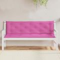 vidaXL Podložky na záhradnú lavičku 2 ks ružové 150x50x7 cm látka