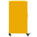 vidaXL Komoda horčicovožltá 100,5x39x7 cm oceľ