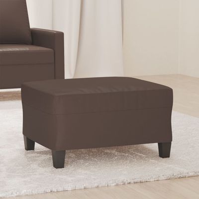 vidaXL Podnožka hnedá 70x55x41 cm umelá koža