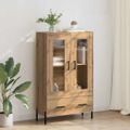 vidaXL Highboard CORONA Remeselný dub 69,5 x 31 x 115 cm