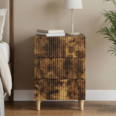 vidaXL Nočný stolík Dymový dub 43 x 41 x 66,5 cm Kompozitné drevo