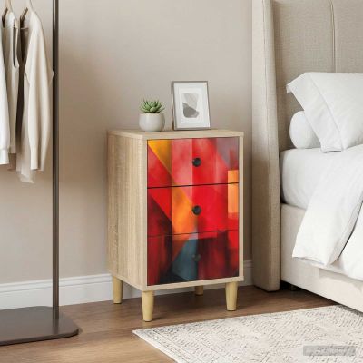 vidaXL Nočný stolík HEESCH 2 ks Dub sonoma 36 x 33 x 60 cm