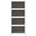 vidaXL stohovateľný úložný box kolesami 4poschodový 75L 64x40x141,5 cm