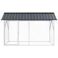 vidaXL Klietka pre vtákov Antracitová 227 x 112 x 141 cm