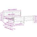 vidaXL Rám postele Sivohnedá 160 x 200 cm Masívne borovicové drevo