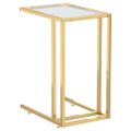 vidaXL Počítačový bočný stolík priehľadný 50x35x65 cm tvrdené sklo