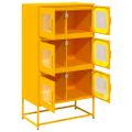 vidaXL Highboard horčicová žltá 68x39x123 cm Oceľ