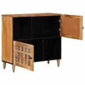 vidaXL Servírovacia skriňa s úložiskom Prírodná 80 x 33 x 75 cm