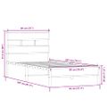 vidaXL Posteľný rám bez matraca dub sonoma 90x200 cm kompozitné drevo