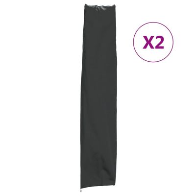 vidaXL Obaly na záhradný slnečník 2 ks 136x25/23,5cm 420D oxford látka