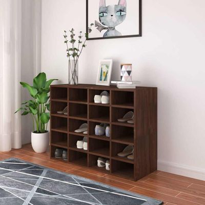 vidaXL Regál na topánky, kompozitné drevo 92x30x67,5 cm, hnedý dub
