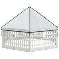 vidaXL 6 panelový psí výbeh 177,5 x 154,5 x 112 cm Plast Biela