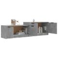 vidaXL TV stolík betónový sivý 158,5x36x45 cm spracované drevo