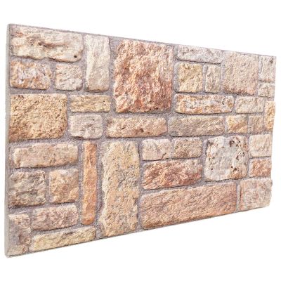 vidaXL Nástenné panely 10 pcs Svetlohnedá a biela 100 x 50 cm EPS pena