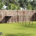 vidaXL Koterec pre psy čierny 8,47 m² oceľ