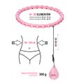 Sada ružovej masážnej Hula Hoop so závažím HMS HHW11 a zoštíhľujúceho bedrového pásu HMS BR163 PLUS SIZE