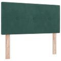 vidaXL Posteľ s pružinovým rámom Tmavozelená 190 x 90 cm Zamat