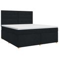 vidaXL Posteľ boxspring s matracom Čierna 160 x 200 cm Látka