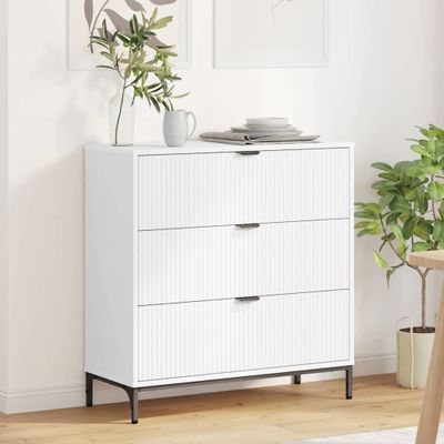 vidaXL Servírovacia skriňa Biela 79,5 x 33 x 82 cm Kompozitné drevo