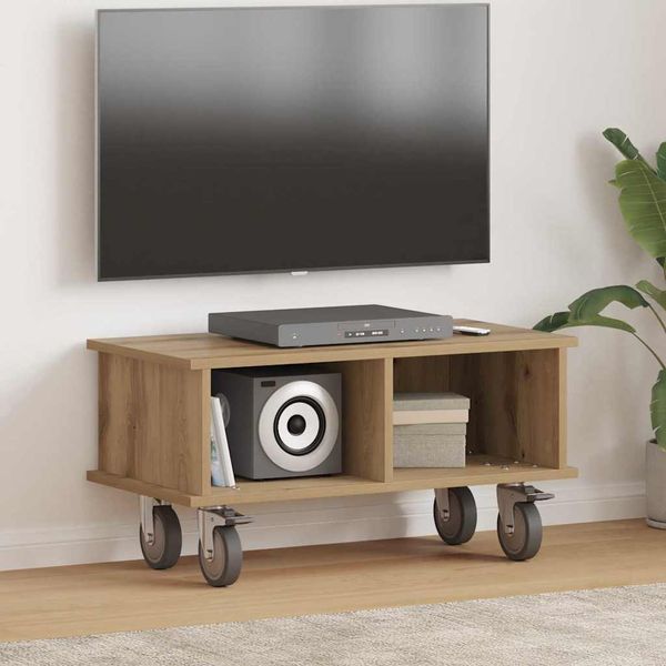 vidaXL TV stolík Remeselný dub 68,5 x 35 x 35 cm Kompozitné drevo