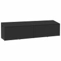 vidaXL Záhradný úložný box čierny 220x50x58 cm polyratan