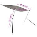 vidaXL Tieniaci nadstavec v tvare T antracitový 174x205x(115-194) cm