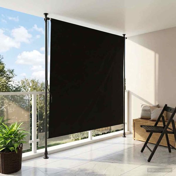 vidaXL Vonkajšia roleta Čierna 120 x 270 cm