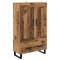 vidaXL Highboard Staré drevo 69,5 x 31 x 115 cm Kompozitné drevo