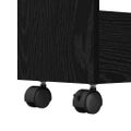 vidaXL Úzky úložný vozík Čierny dub 60 x 22 x 80 cm Kompozitné drevo