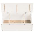 vidaXL Úložný box biely 110x50x45,5 cm masívna borovica