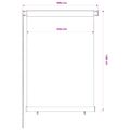 vidaXL Vonkajšia zatemňovacia roleta 105 (Š) x 140 (V) cm modrá HDPE