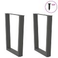 vidaXL Nohy k jedálenskému stolu v tvare V, 2 ks, antracitové, 70 x (72 – 73,3) cm, oceľ