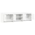 vidaXL TV skrinka 168 x 33 x 47 cm Biela Kompozitné drevo