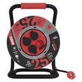 Predlžovací kábel EMOS P084254 PROFI na bubne 25 m / 4 zás. / čierny / guma-neoprén / 230V / 1,5 mm2