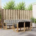 vidaXL Záhradná súprava gaučov 7 ks Biela a svetlosivá