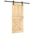 vidaXL Posuvné dvere 90 x 210 cm Masívne borovicové drevo (neupravené)