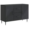 vidaXL Servírovacia skriňa Čierna 89 x 34,5 x 60 cm Kompozitné drevo
