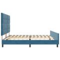 vidaXL Posteľ s pružinovým rámom Tmavomodrá 200 x 200 cm Zamat
