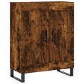 vidaXL Vysoká skrinka dymový dub 69,5x34x180 cm spracované drevo