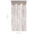 vidaXL Záclona macrame sivo-hnedá 140x240 cm bavlna