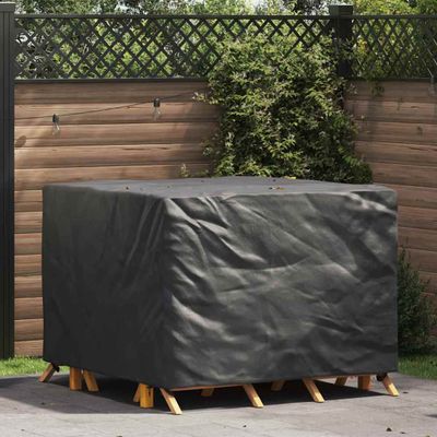 vidaXL Obal na nábytok Čierna 125 x 125 x 74 cm 600D Oxfordská tkanina