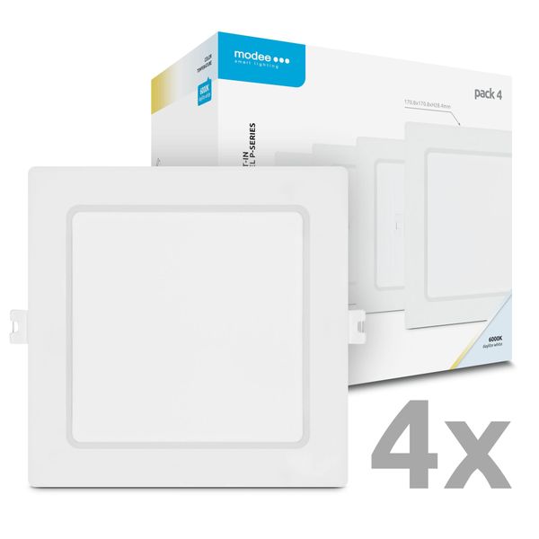 Modee LED Štvorcový LED panel - zapustený 12W 1320lm studená biela P4 (ML-LPSB6000K12WPN)