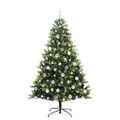 vidaXL Umelý skladací vianočný stromček 300 LED diód Zelená 180 cm