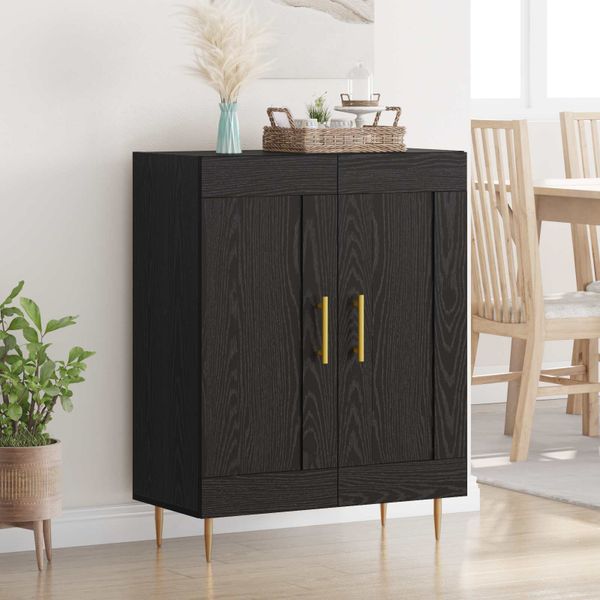 vidaXL Servírovacia skriňa Čierny dub 69,5 x 34 x 90 cm