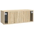 vidaXL Nástenná TV skrinka 78,5 x 31 x 30 cm Dub sonoma